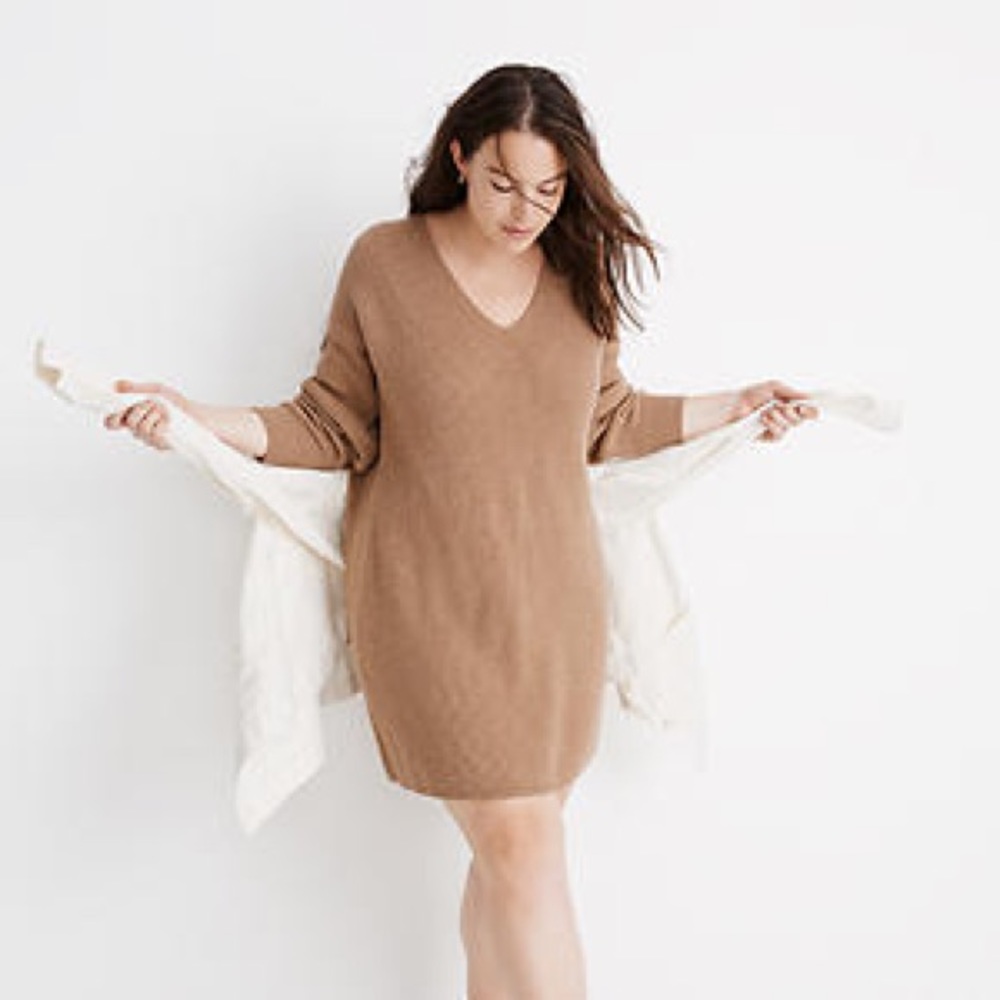 Madewell sweater dress 🍂 beige taupe size medium